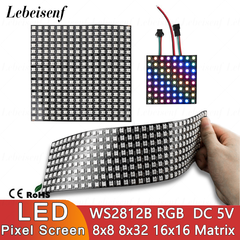 Rgb Led Matrix 8X8 - شاشة LED رقمية بكسلات WS2812B SMD