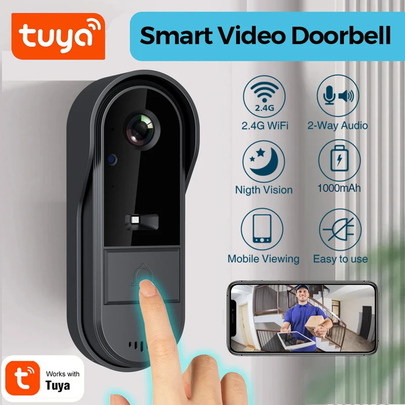 Smart Doorbell Wired - Tuya WiFi جرس باب ثنائي الاتجاه