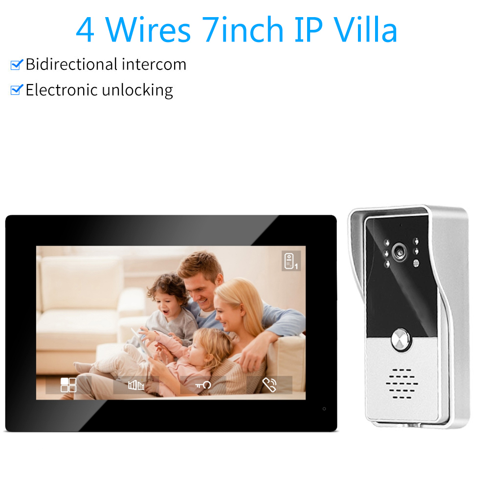 Smart Doorbell Wired - 7 بوصة اللون السلكية فيديو نظام