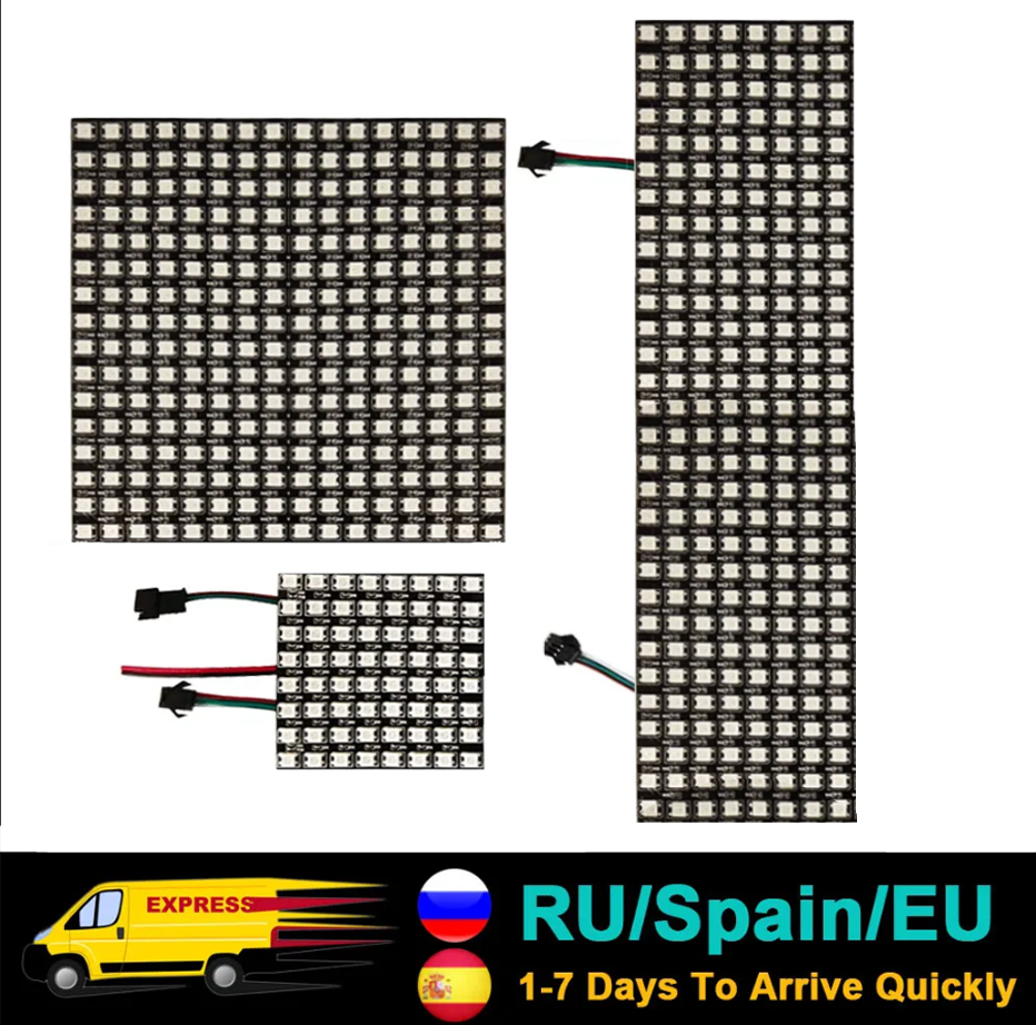 Rgb Led Matrix 8X8 - DC5V WS2812B 5050 RGB SMD مرنة