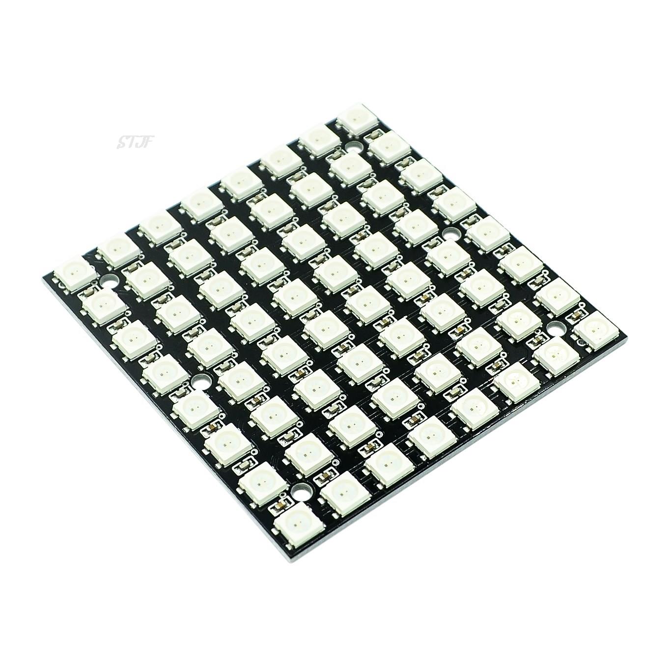 WS2812 smd LED 5050 RGB 8x8 64 - مراجعة Rgb Led Matrix 8X8 وسعره