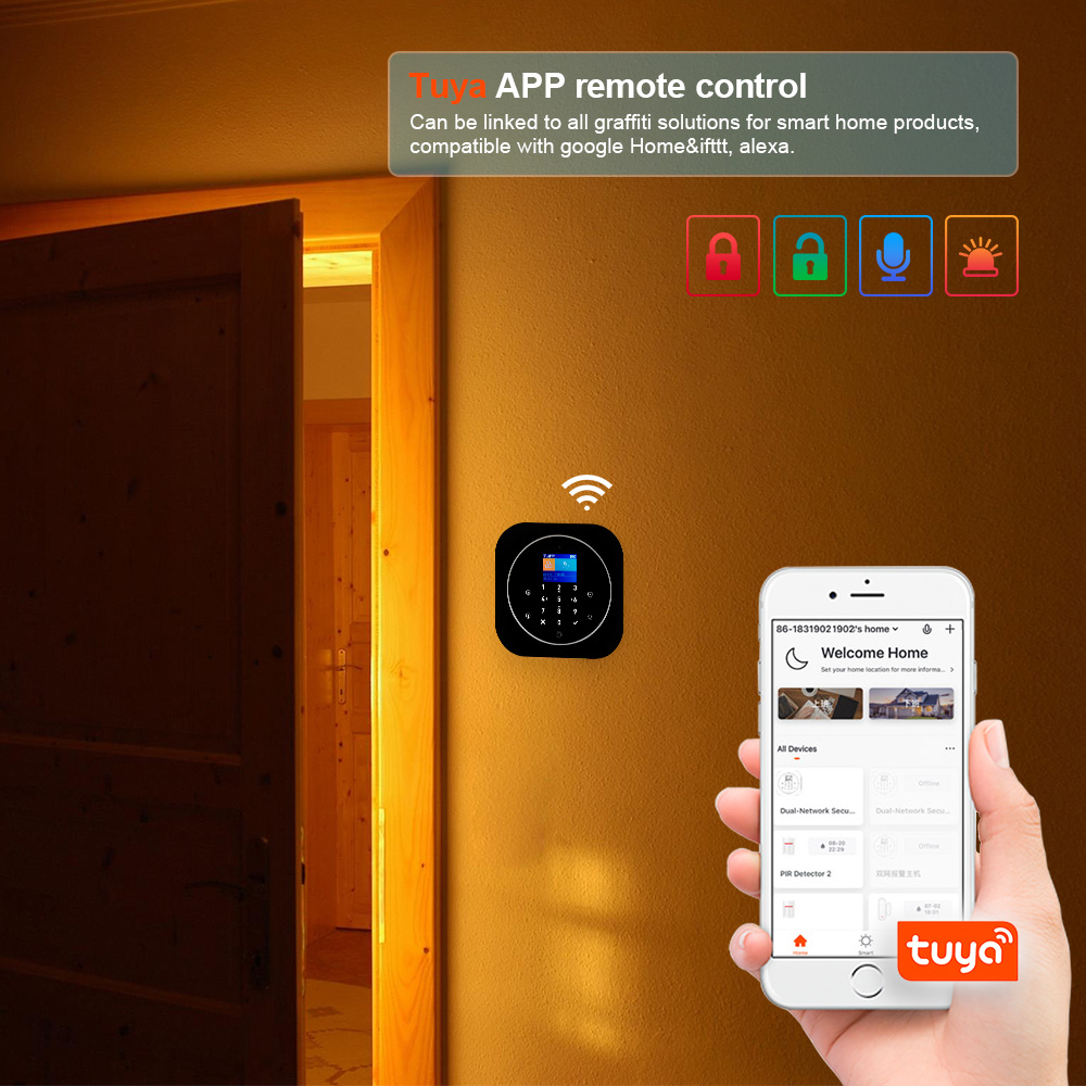KERUI G12 2G Wifi نظام إنذار م - مراجعة Home Automation System Diy وسعره