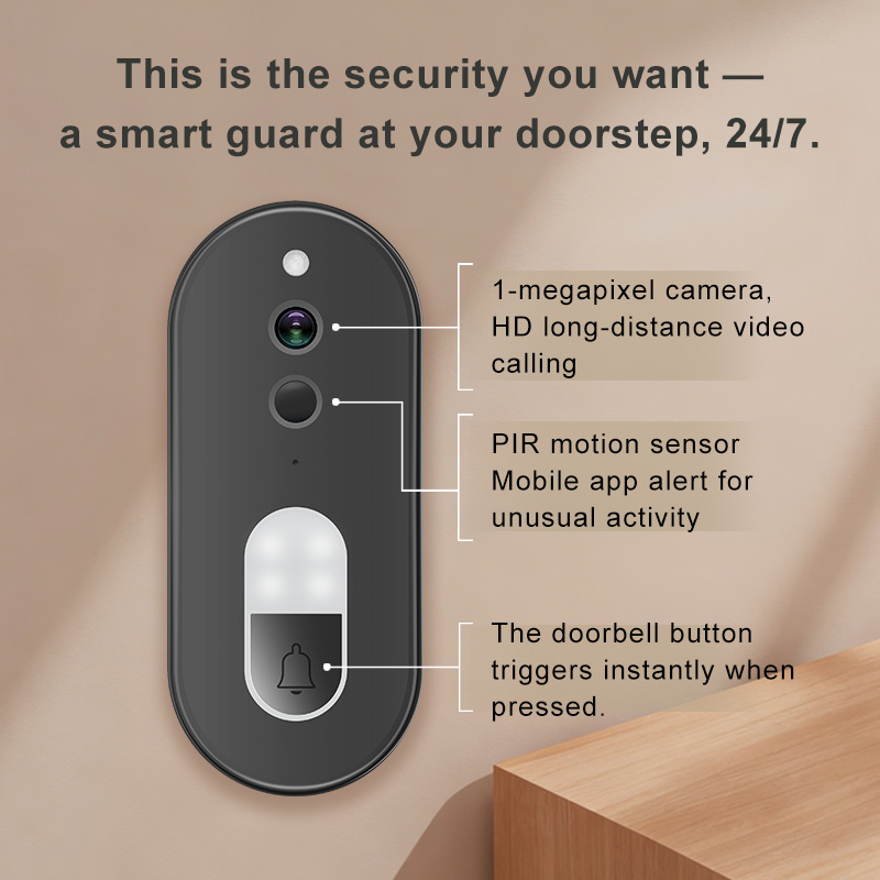 جرس باب ذكي لاسلكي واي فاي بدق - مراجعة Smart Doorbell Wired وسعره