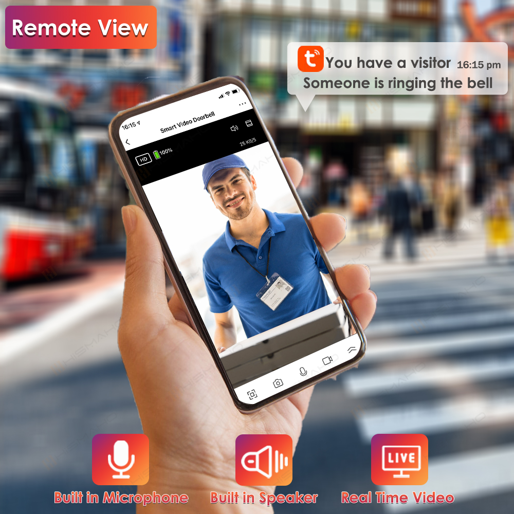 جهاز اتصال داخلي لاسلكي بالفيد - مراجعة Smart Doorbell Wired وسعره