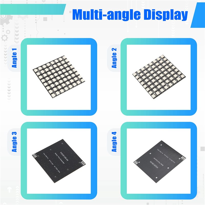 لوحة إضاءة LED AT82-WS2812 505 - مراجعة Rgb Led Matrix 8X8 وسعره