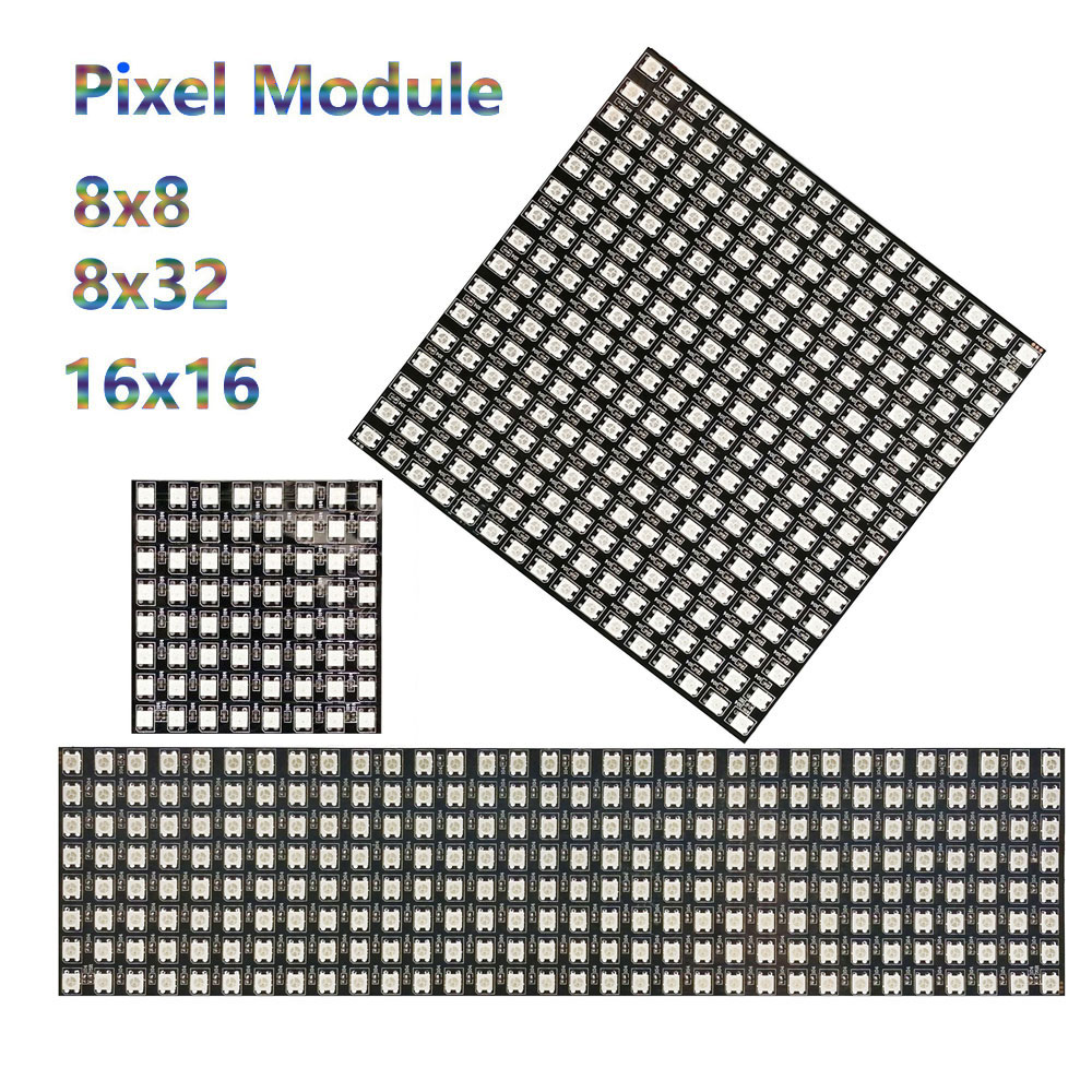 DC5V WS2812B 8*8 16*16 8*32 لو - مراجعة Rgb Led Matrix 8X8 وسعره