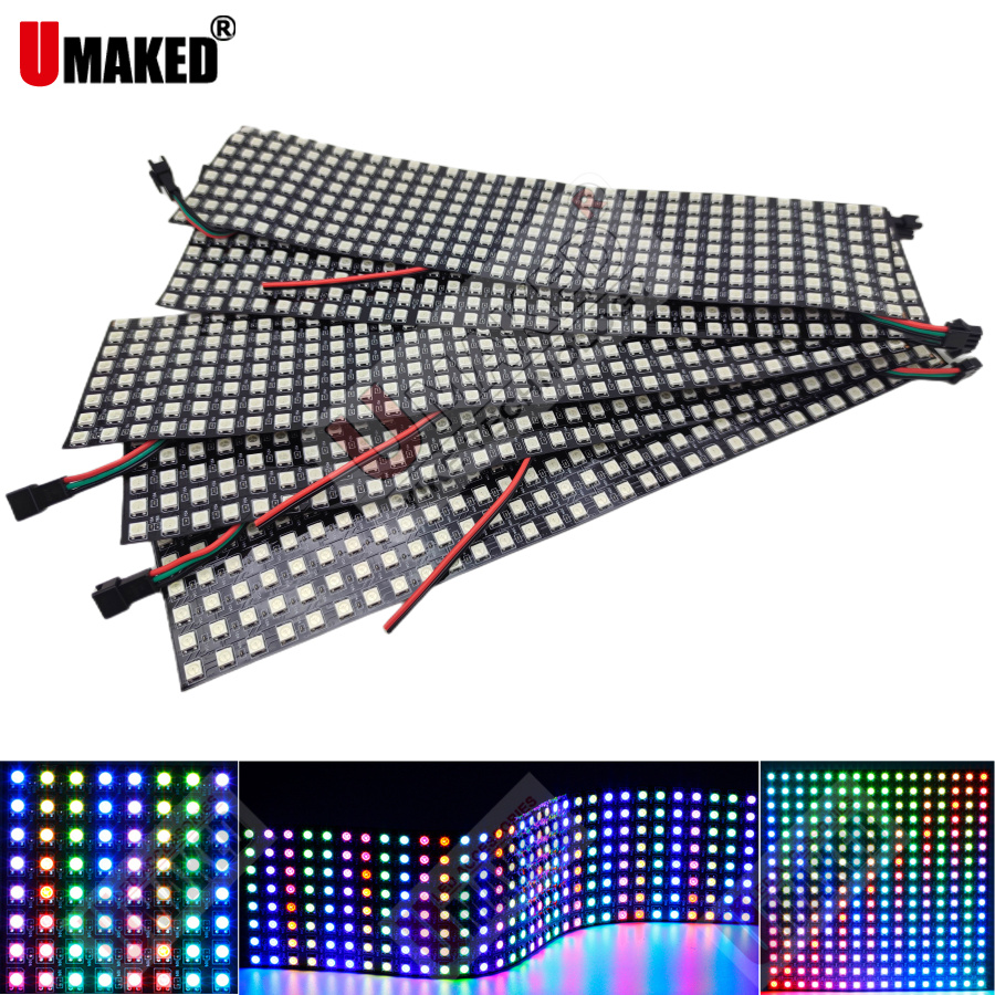 قطعتان من لوحة إضاءة رقمية مرن - مراجعة Rgb Led Matrix 8X8 وسعره