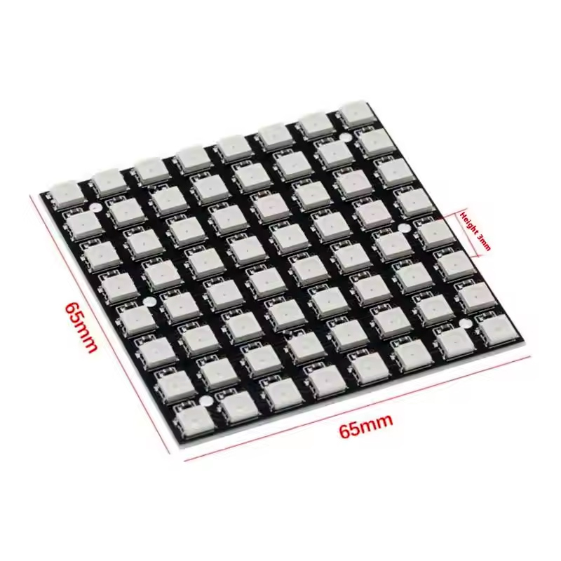 وحدة مصفوفة LED 8×8 64 بت من ن - مراجعة Rgb Led Matrix 8X8 وسعره