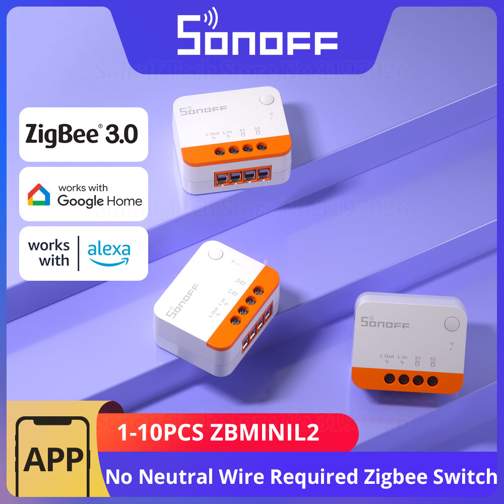 1-10 قطع من مفتاح SONOFF ZBMIN - مراجعة Sonoff Basic Switch وسعره