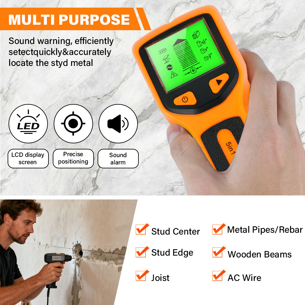 جهاز كشف دعامات الجدران 5 في 1 - مراجعة Water Leak Detector Wired وسعره