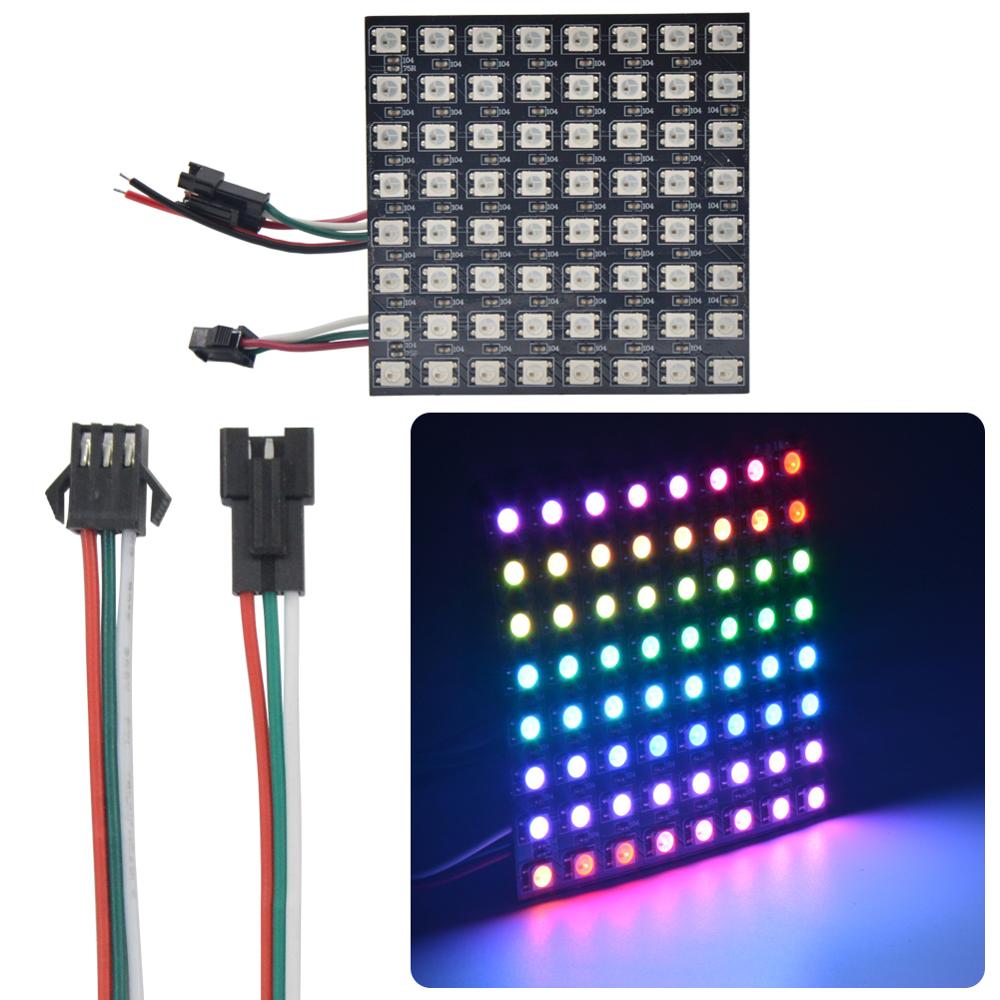 8x8 16x16 8x32 بكسل SK6812 WS2 - مراجعة Rgb Led Matrix 8X8 وسعره