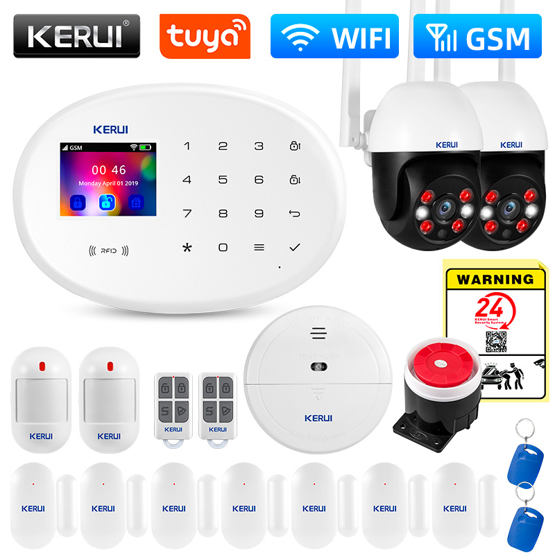 KERUI W202 WIFI GSM نظام إنذار - مراجعة Smart Home Automation Diy وسعره