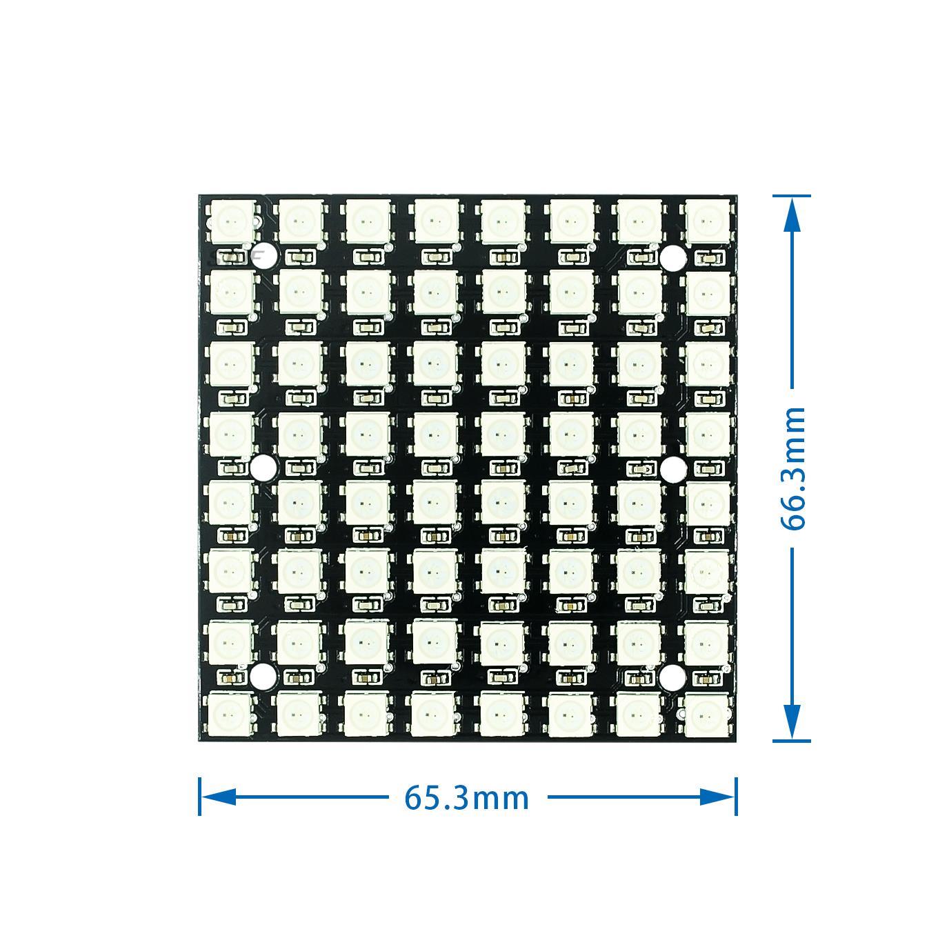 WS2812 LED 5050 RGB 8x8 4 16 2 - مراجعة Rgb Led Matrix 8X8 وسعره