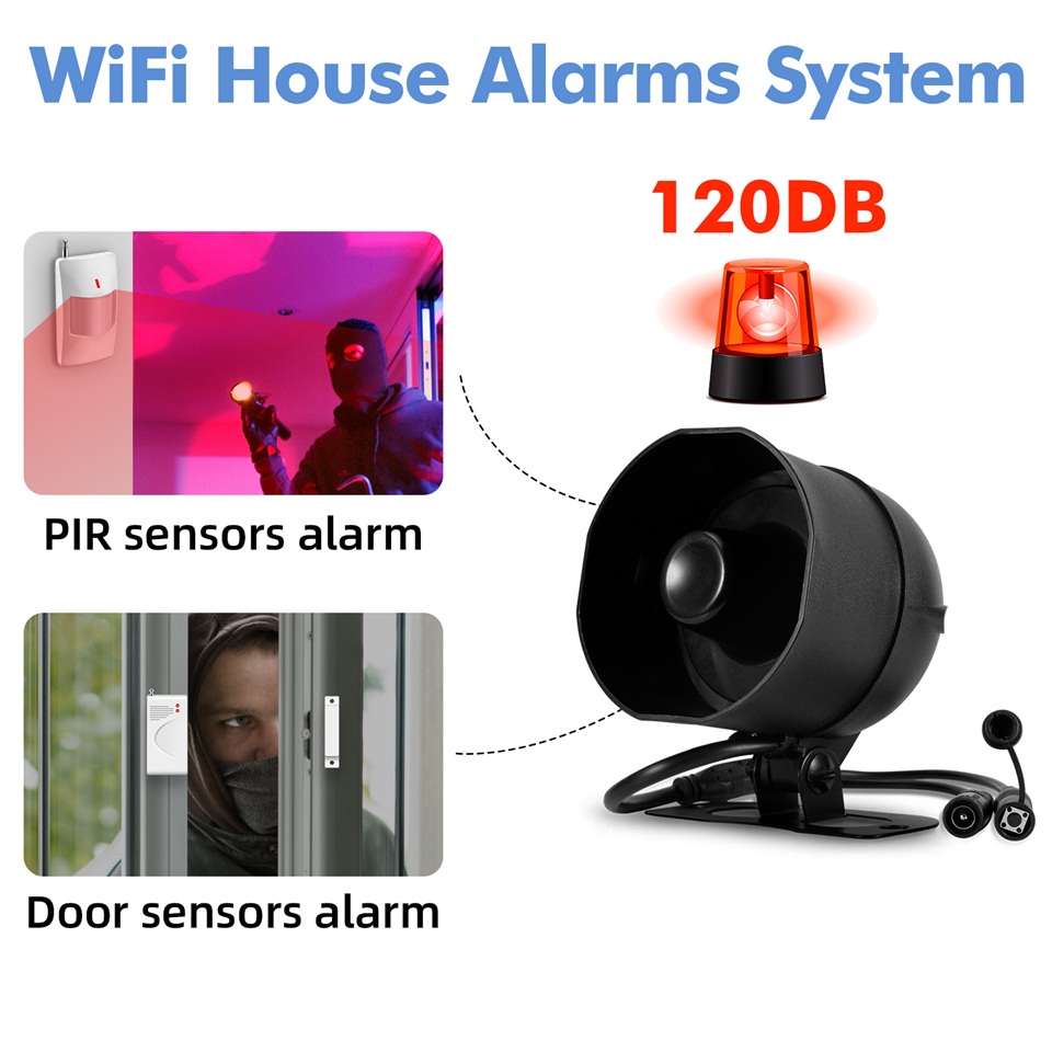 KERUI 120db نظام إنذار صفارة ا - مراجعة Smart Home Automation Diy وسعره