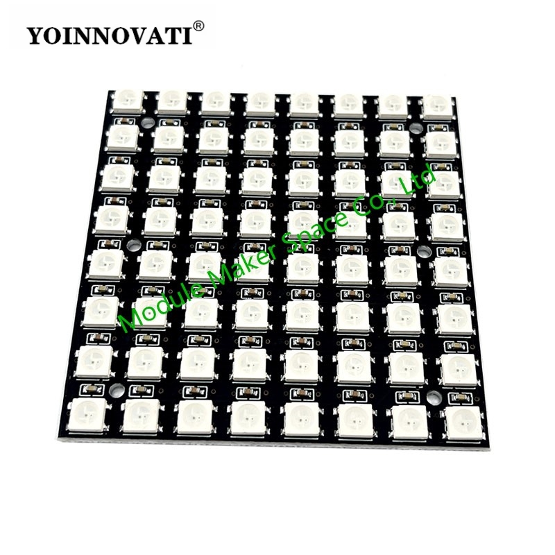 لوحة إضاءة LED WS2812 5050 RGB - مراجعة Rgb Led Matrix 8X8 وسعره