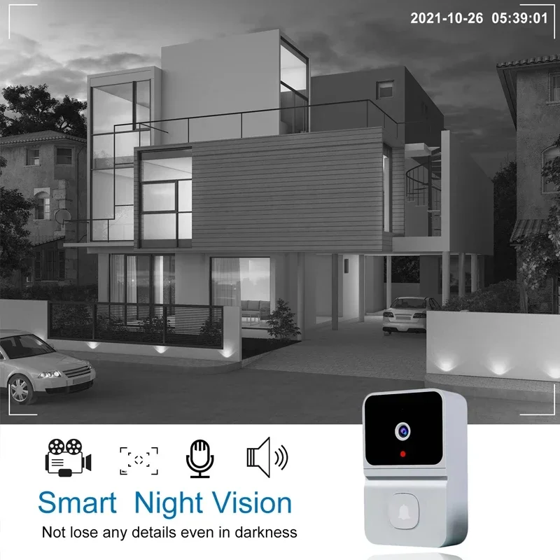 جرس باب ذكي لاسلكي مع اتصال دا - مراجعة Smart Doorbell Wired وسعره