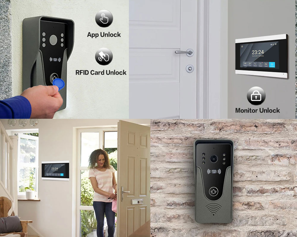 Tuya 1080P 7 بوصة شاشة ملونة ت - مراجعة Smart Doorbell Wired وسعره
