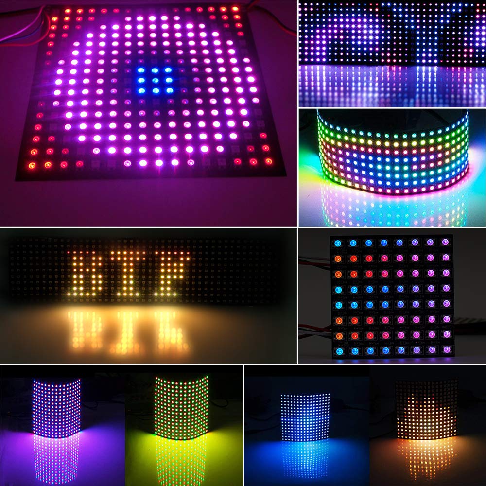WS2812 LED 5050 RGB 8x8 64 بت  - مراجعة Rgb Led Matrix 8X8 وسعره