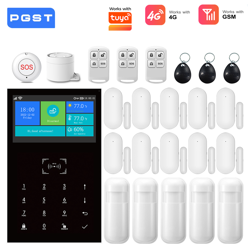 نظام إنذار 4G GSM واي فاي يعمل - مراجعة Smart Home Automation Diy وسعره