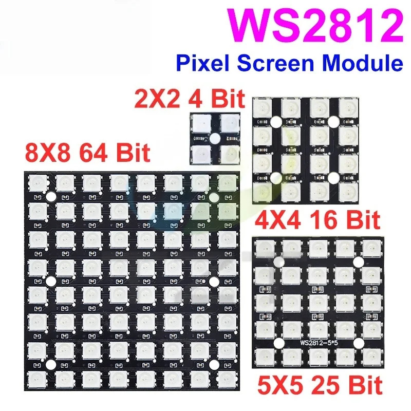 جديد WS2812 LED 5050 RGB 8x8 L - مراجعة Rgb Led Matrix 8X8 وسعره